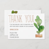 スモールビジネスクーポンピンクありがとうカードを挿入 エンクロージャーカード (正面/裏面)