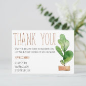 スモールビジネスクーポンピンクありがとうカードを挿入 エンクロージャーカード (スタンド正面)