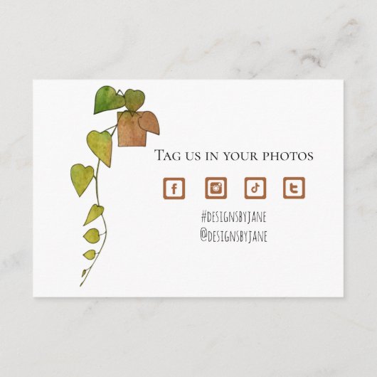 スモールビジネスクーポンピンクありがとうカードを挿入 エンクロージャーカード (裏面)