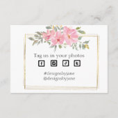 スモールビジネスクーポンピンクありがとうカードを挿入 エンクロージャーカード (裏面)