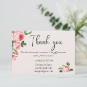 スモールビジネスクーポンピンクありがとうカードを挿入 エンクロージャーカード (スタンド正面)