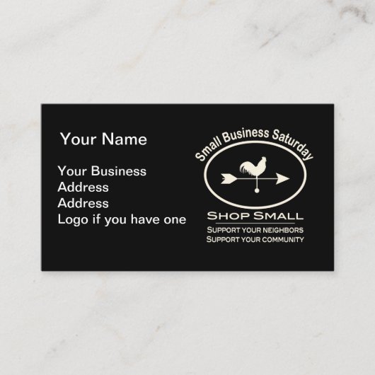 スモールビジネスサタデーアイボリー風見台 名刺 (正面)