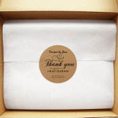 スモールビジネスサンキュークラフトステッカスタマイズク ラウンドシール