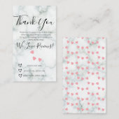 スモールビジネスサンキューショップレビューハート大理石 名刺 (正面/裏面)