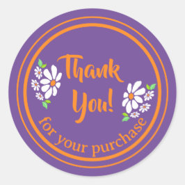 スモールビジネスフラワーありがとうございました ラウンドシール