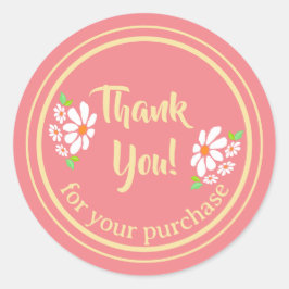 スモールビジネスフラワーありがとうございました ラウンドシール