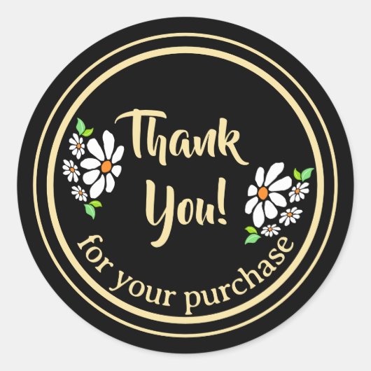 スモールビジネスフラワーありがとうございました ラウンドシール (正面)