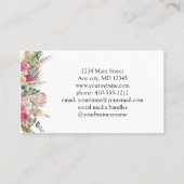 スモールビジネスフローラ植物学フェミニン 名刺 (裏面)