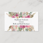 スモールビジネスフローラ植物学フェミニン 名刺 (正面)