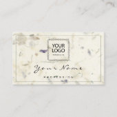 スモールビジネスフローラQRロゴ自然オーガニック生物 名刺 (正面)