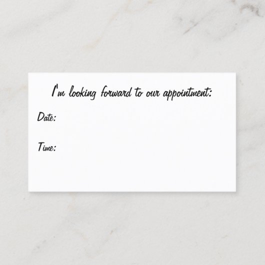 スモールビジネスマーケティングイエローストリーク 予約カード (裏面)