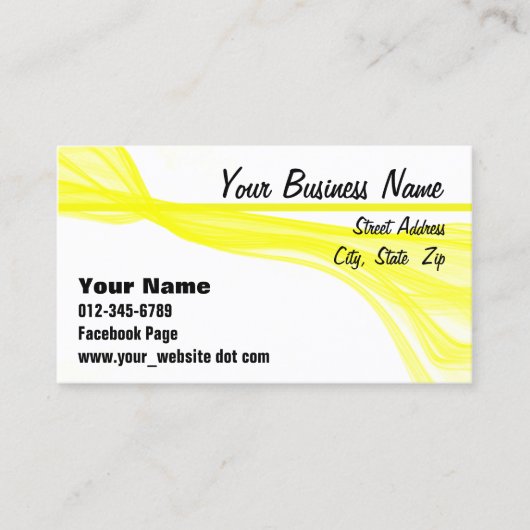 スモールビジネスマーケティングイエローストリーク 予約カード (正面)