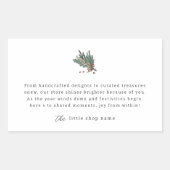 スモールビジネスモダンミニマリストありがとう 長方形シール (正面)