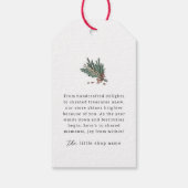 スモールビジネスモダンミニマリストホリデーサンキュー ギフトタグ (裏面)