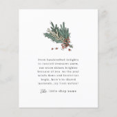 スモールビジネスモダンミニマリストホリデーサンキュー チラシ (正面)