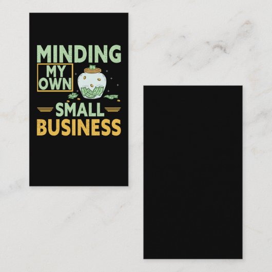 スモールビジネスユーモおもしろいアCEO 名刺 (正面/裏面)