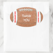 スモールビジネスラベル – サッカー 楕円形シール (バッグ)