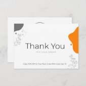 スモールビジネス向けのミニマルサンキューカード- Edi サンキューカード (正面/裏面)