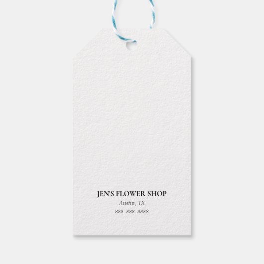 スモールビジネス向けギフトラベル ギフトタグ (裏面)