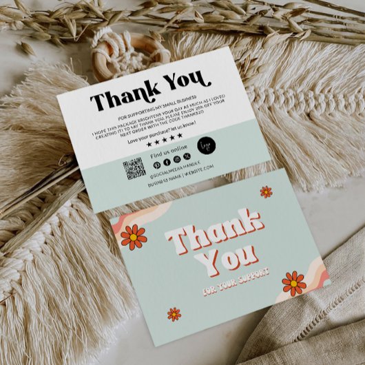 スモールビジネス向けサンキューカード印刷可能 サンキューカード