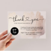 スモールビジネス向けサンキューカード、注文の挿入 名刺