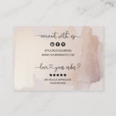 スモールビジネス向けサンキューカード、注文の挿入 名刺 (裏面)