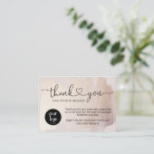 スモールビジネス向けサンキューカード、注文の挿入 名刺 (スタンド正面)