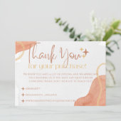 スモールビジネス向けサンセットオレンジサンキューカード 招待状 (スタンド正面)