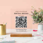 スモールビジネス向けソーシャルメディアQRコード アクリルサイン (ウェディング)