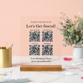 スモールビジネス向けソーシャルメディアQRコード アクリルサイン (ウェディング)