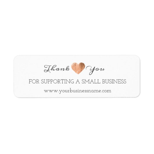 スモールビジネス向けハートバラ ラベル (正面)