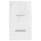 スモールビジネス向けパッケーカスタムジのロゴブランド スモールペーパーバッグ (裏面)