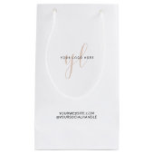 スモールビジネス向けパッケーカスタムジのロゴブランド スモールペーパーバッグ (正面)