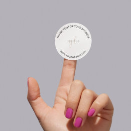 スモールビジネス向けパッケーカスタムジのロゴブランド ラウンドシール