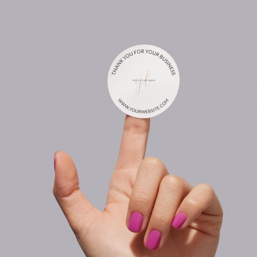 スモールビジネス向けパッケーカスタムジのロゴブランド ラウンドシール