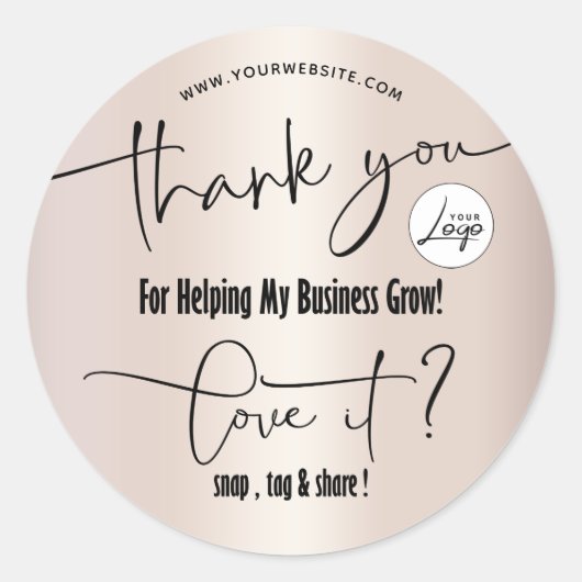 スモールビジネス向けパッケージラベル ラウンドシール (正面)