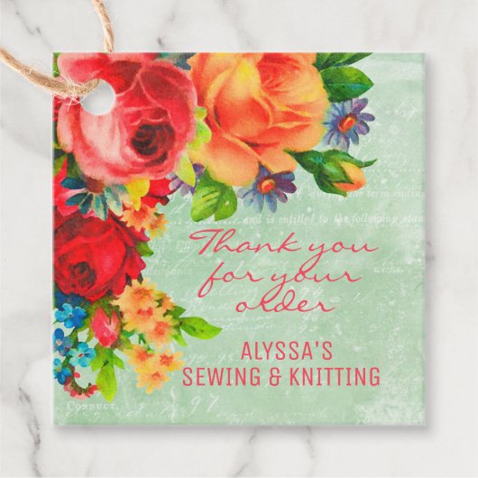 スモールビジネス向けフローラ製品ラベル フェイバータグ (正面)