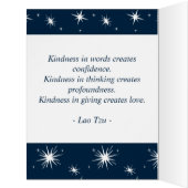 スモールビジネス向けホワイトブルーのクリスマススターカード (内側(左))