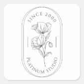 スモールビジネス向けミニマリストフローラパッケージ スクエアシール (正面)