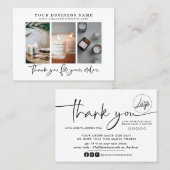 スモールビジネス向け写真ありがとうございます注文挿入 名刺 (正面/裏面)