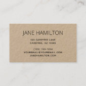 スモールビジネス向け手作り 名刺 (裏面)