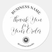 スモールビジネス向け製品ありがとうソーシャルメディア ラウンドシール (正面)