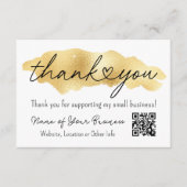 スモールビジネス向け金ゴールドハートスクリプト エンクロージャーカード (正面)