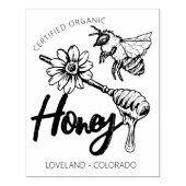 スモールビジネス向オーガニックけハチミツ包装 ラバースタンプ (インプリント)