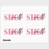 スモールビジネス引用文ステッカー 長方形シール (シート)