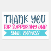 スモールビジネス引用文ステッカー 長方形シール (正面)