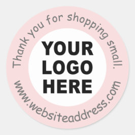 スモールビジネス感謝していユークラシックラウンドステッカー ラウンドシール
