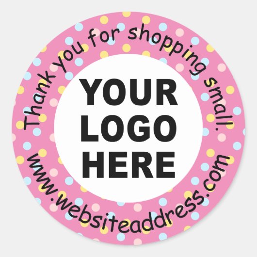 スモールビジネス感謝してい向けユーザー ラウンドシール (正面)