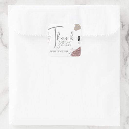 スモールビジネス感謝してい、お客様、パッケージの挿入 スクエアシール (バッグ)