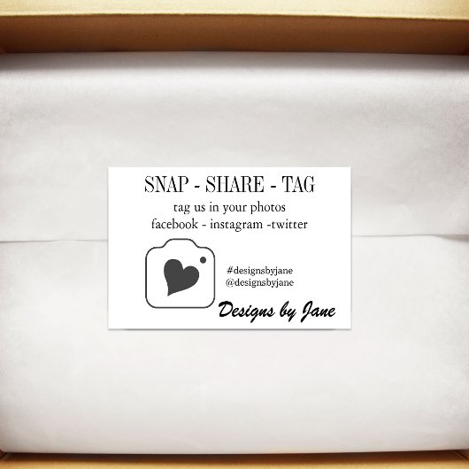 スモールビジネス用ステッカー Snap Share Tag 長方形シール